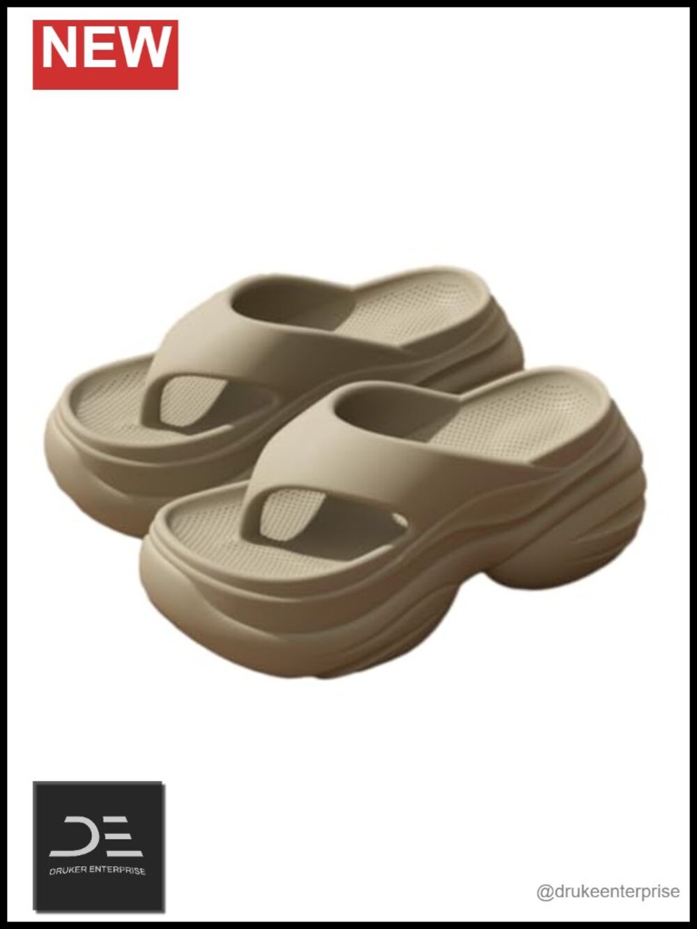EVA Lightweight Thicken Sole Non-Slip Shower Beach Slides Sandals Flip Flops